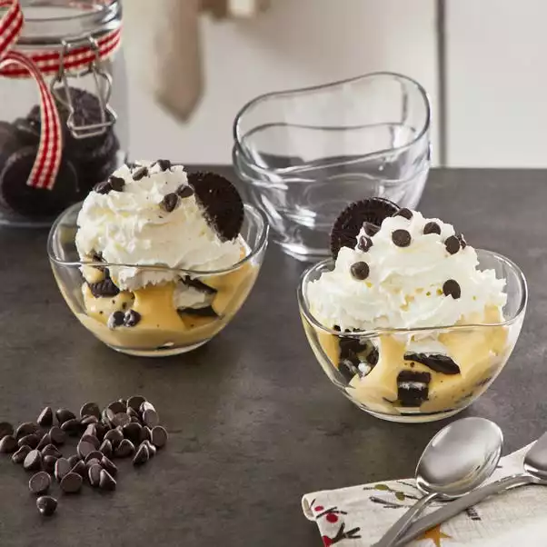 Dunelm Wave Glass Dessert Bowl 4 Dunelm Wave Glass Dessert Bowl - Image 2