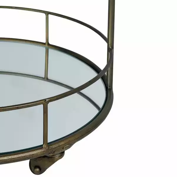 Dunelm Pimlico Antique Brass Drinks Trolley 6 Dunelm Pimlico Antique Brass Drinks Trolley - Image 4