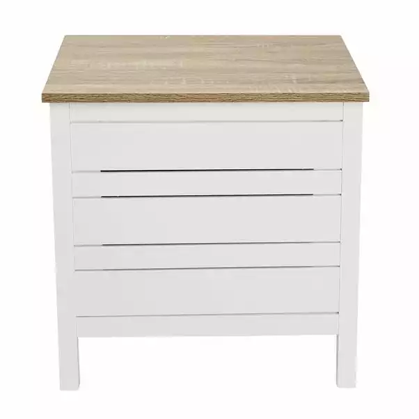 Lloyd Pascal Amalfi White Laundry Hamper 4 Lloyd Pascal Amalfi White Laundry Hamper - Image 2