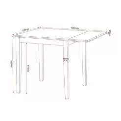 Seconique Vienna Flip Top Dining Table Set -Dune Room Furniture Shop 1000096844 alt03