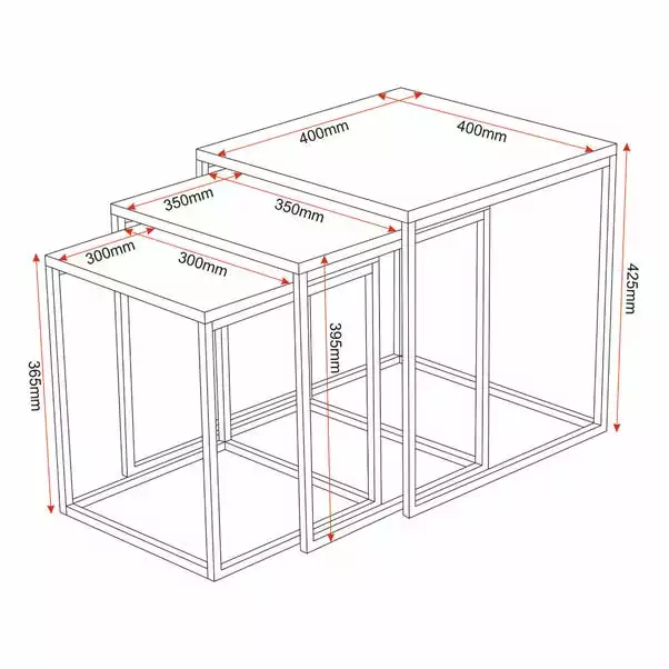 Seconique Charisma White High Gloss Nest Of Tables 4 Seconique Charisma White High Gloss Nest Of Tables - Image 2