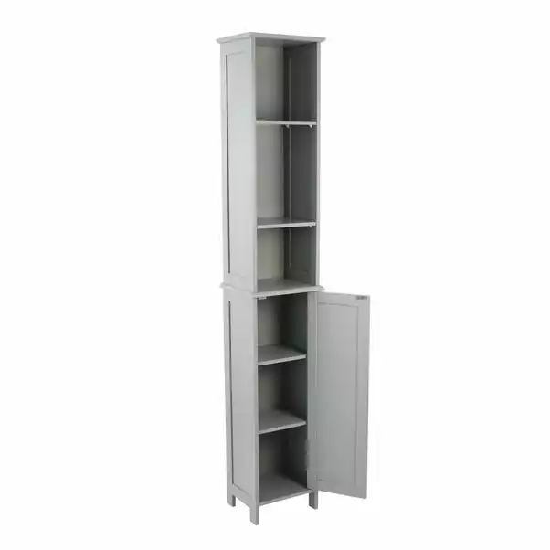 Lloyd Pascal Rimini Grey Tall Cabinet 4 Lloyd Pascal Rimini Grey Tall Cabinet - Image 2