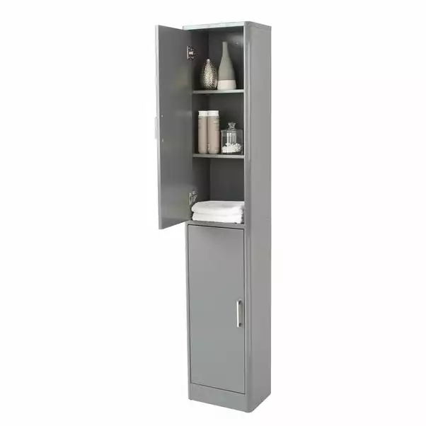 Lloyd Pascal Sicily Grey Tall Cabinet 6 Lloyd Pascal Sicily Grey Tall Cabinet - Image 4