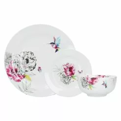 Dunelm Heavenly Hummingbird 12 Piece Dinner Set -Dune Room Furniture Shop 1000140866 alt04