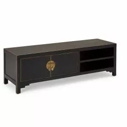 Dunelm Hanna Black Wide TV Stand -Dune Room Furniture Shop 1000146593 alt04