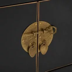 Dunelm Hanna Black Wide TV Stand -Dune Room Furniture Shop 1000146593 alt05