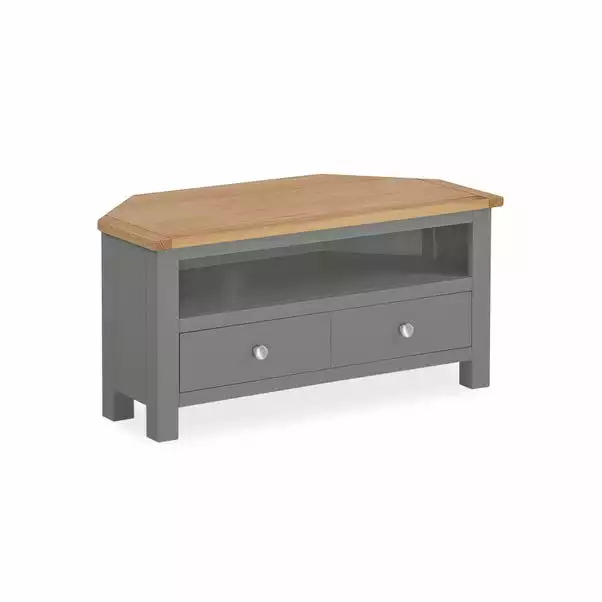 Dunelm Bromley Slate Corner TV Stand 5 Dunelm Bromley Slate Corner TV Stand - Image 3