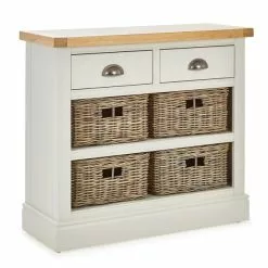 Dunelm Compton Ivory Console Table With Baskets -Dune Room Furniture Shop 1000157740 alt02