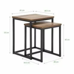 Dunelm Fulton Square Nest Of Tables -Dune Room Furniture Shop 1000157778 alt08