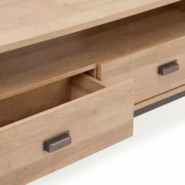 Dunelm Fulton Oak Effect Corner TV Stand 8 Dunelm Fulton Oak Effect Corner TV Stand - Image 6