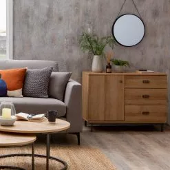 Dunelm Fulton Oak Effect Small Sideboard -Dune Room Furniture Shop 1000157785 alt01