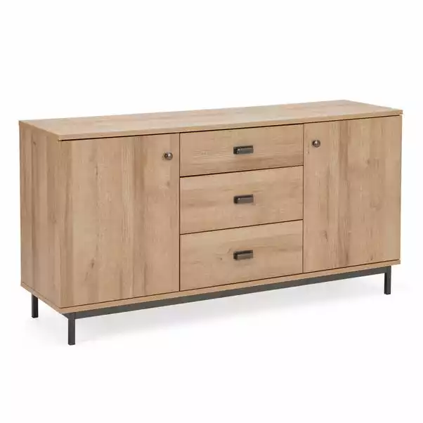 Dunelm Fulton Oak Effect Large Sideboard 6 Dunelm Fulton Oak Effect Large Sideboard - Image 4