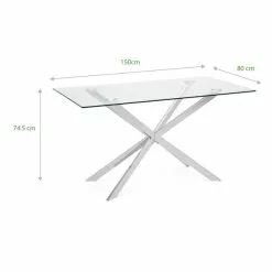 Dunelm Lumia Glass Dining Table 11 Dunelm Lumia Glass Dining Table -Dune Room Furniture Shop 1000157902 alt08