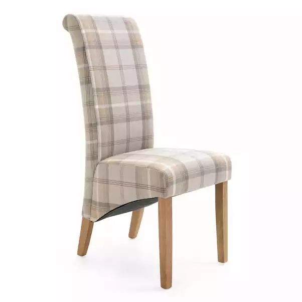Dunelm Chester Set Of 2 Dining Chairs Natural Woven Check 5 Dunelm Chester Set Of 2 Dining Chairs Natural Woven Check - Image 3