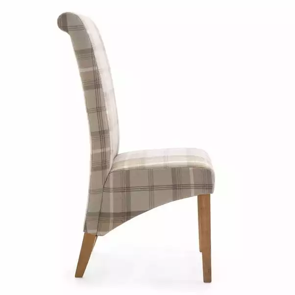 Dunelm Chester Set Of 2 Dining Chairs Natural Woven Check 7 Dunelm Chester Set Of 2 Dining Chairs Natural Woven Check - Image 5