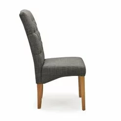Dunelm Darcy Set Of 2 Dining Chairs Charcoal -Dune Room Furniture Shop 1000157947 alt02