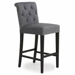 Dunelm Newbury Bar Stool Grey Velvet -Dune Room Furniture Shop 1000157976 alt02