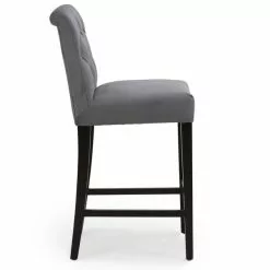 Dunelm Newbury Bar Stool Grey Velvet -Dune Room Furniture Shop 1000157976 alt03