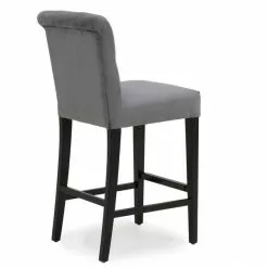 Dunelm Newbury Bar Stool Grey Velvet -Dune Room Furniture Shop 1000157976 alt04