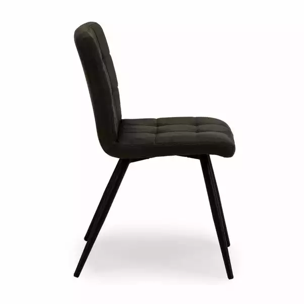 Dunelm Porter Set Of 2 Dining Chairs Grey Microsuede 7 Dunelm Porter Set Of 2 Dining Chairs Grey Microsuede - Image 5