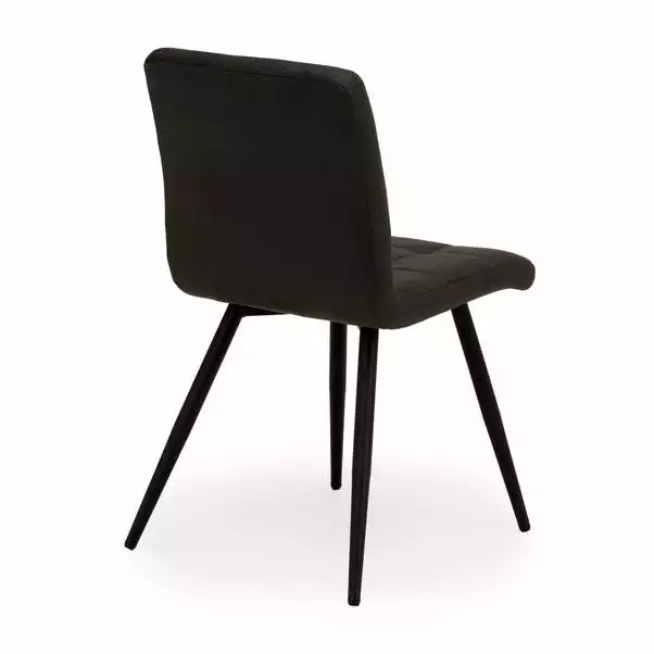 Dunelm Porter Set Of 2 Dining Chairs Grey Microsuede 8 Dunelm Porter Set Of 2 Dining Chairs Grey Microsuede - Image 6