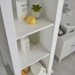 Lloyd Pascal Marble Effect Tall Cabinet -Dune Room Furniture Shop 1000160242 alt04