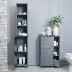 Lloyd Pascal Grey Wave Tall Cabinet -Dune Room Furniture Shop 1000160243 alt04