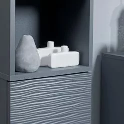Lloyd Pascal Grey Wave Tall Cabinet -Dune Room Furniture Shop 1000160243 alt05