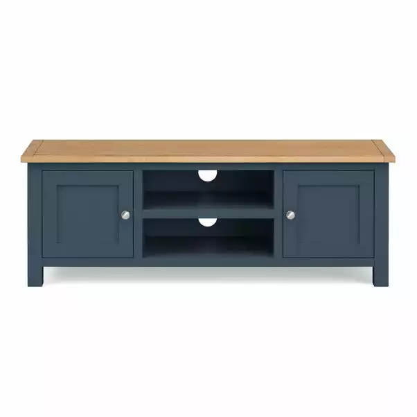 Dunelm Bromley Blue Wide TV Stand 4 Dunelm Bromley Blue Wide TV Stand - Image 2