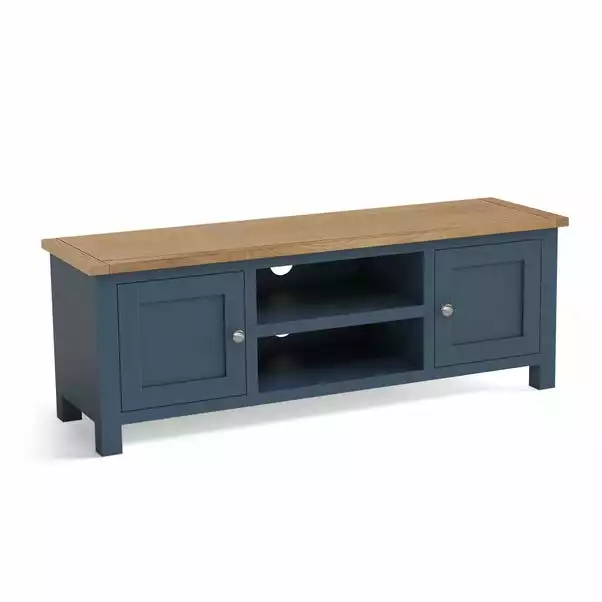 Dunelm Bromley Blue Wide TV Stand 5 Dunelm Bromley Blue Wide TV Stand - Image 3