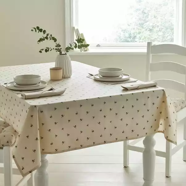 Dunelm Bees Wipe Clean Tablecloth 4 Dunelm Bees Wipe Clean Tablecloth - Image 2