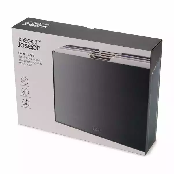 Set Of 4 Joseph Joseph Large Graphite Folio Chopping Boards 6 Set Of 4 Joseph Joseph Large Graphite Folio Chopping Boards - Image 4