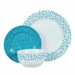 Dunelm Dottie Teal 12 Piece Dinner Set 8 Dunelm Dottie Teal 12 Piece Dinner Set -Dune Room Furniture Shop 1000167989 alt01