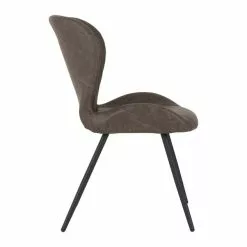 Seconique Quebec Set Of 4 Dining Chairs Brown PU Leather -Dune Room Furniture Shop 1000169720 alt02