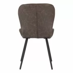 Seconique Quebec Set Of 4 Dining Chairs Brown PU Leather -Dune Room Furniture Shop 1000169720 alt04