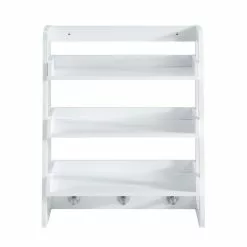 Lloyd Pascal Jasper White Wall Mounted Shelves With Chrome Hooks -Dune Room Furniture Shop 1000182100 alt03