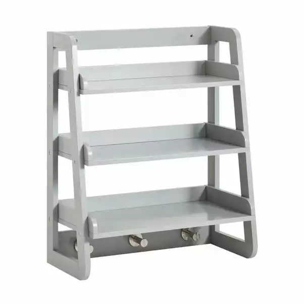 Lloyd Pascal Jasper Grey Wall Mounted Shelves With Chrome Hooks 5 Lloyd Pascal Jasper Grey Wall Mounted Shelves With Chrome Hooks - Image 3