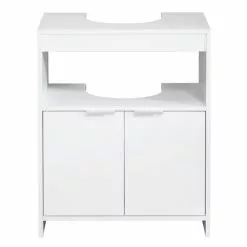 Lloyd Pascal Jaxon White Under Sink Unit With Open Shelf 12 Lloyd Pascal Jaxon White Under Sink Unit With Open Shelf -Dune Room Furniture Shop 1000182103 alt04