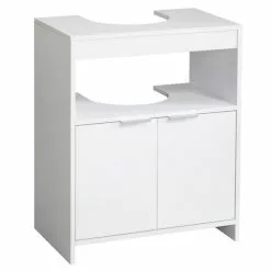 Lloyd Pascal Jaxon White Under Sink Unit With Open Shelf 13 Lloyd Pascal Jaxon White Under Sink Unit With Open Shelf -Dune Room Furniture Shop 1000182103 alt05