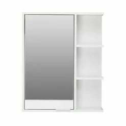 Lloyd Pascal Jaxon White Single Door Wall Cabinet With Open Shelves 12 Lloyd Pascal Jaxon White Single Door Wall Cabinet With Open Shelves -Dune Room Furniture Shop 1000182104 alt04