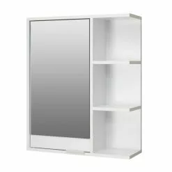 Lloyd Pascal Jaxon White Single Door Wall Cabinet With Open Shelves 13 Lloyd Pascal Jaxon White Single Door Wall Cabinet With Open Shelves -Dune Room Furniture Shop 1000182104 alt05