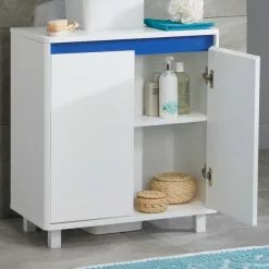 Lloyd Pascal Vienna White Under Sink Unit With Reversible 4 In 1 Colour Bar -Dune Room Furniture Shop 1000182107 alt01