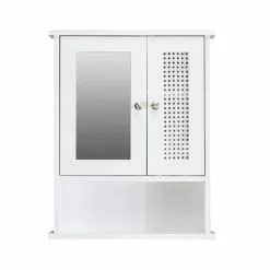 Lloyd Pascal Palermo Cane White Wall Mirror Cabinet -Dune Room Furniture Shop 1000185508 alt04