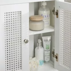 Lloyd Pascal Palermo Cane White Undersink Unit -Dune Room Furniture Shop 1000185510 alt02