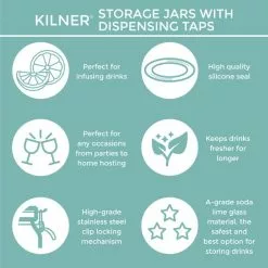 Kilner 5 Litre Clip Top Drinks Dispencer 9 Kilner 5 Litre Clip Top Drinks Dispencer -Dune Room Furniture Shop 30188719 alt04