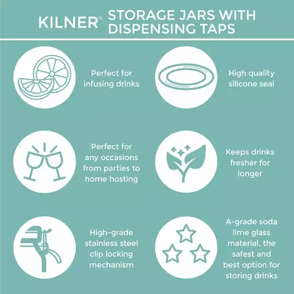 Kilner 5 Litre Clip Top Drinks Dispencer 6 Kilner 5 Litre Clip Top Drinks Dispencer - Image 4