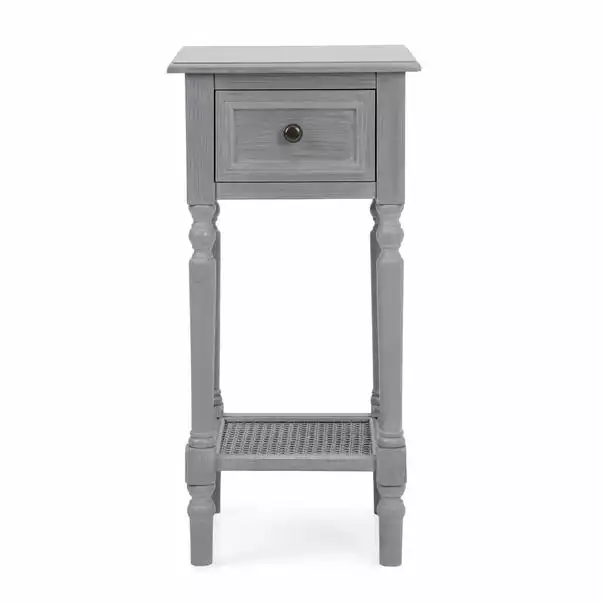 Dunelm Lucy Cane Grey Telephone Table 3 Dunelm Lucy Cane Grey Telephone Table