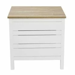 Lloyd Pascal Amalfi White Laundry Hamper