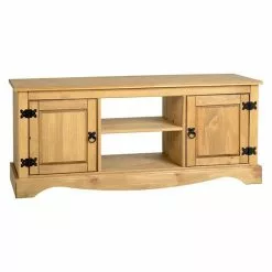 Seconique Corona Pine 2 Door 1 Shelf Flat Screen TV Unit