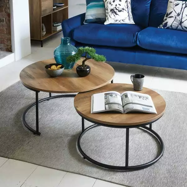 Dunelm Fulton Coffee Nest Of Tables Pine Effect 3 Dunelm Fulton Coffee Nest Of Tables Pine Effect